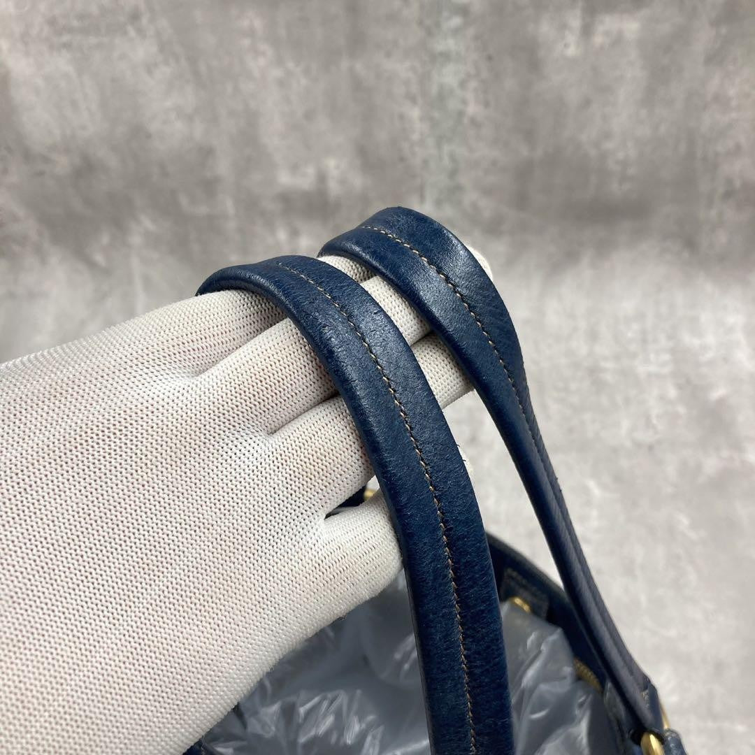 PRADA Hand Shoulder Bag Tote Purse 2way Leather Authentic