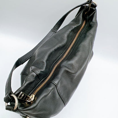 COACH Hand Shoulder Bag Tote Purse 2way Leather Black Authentic
