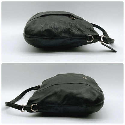 COACH Hand Shoulder Bag Tote Purse 2way Leather Black Authentic