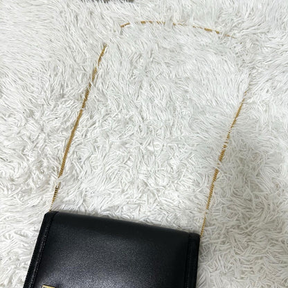 GIVENCHY Shoulder Bag Purse 4G Leather Black Authentic
