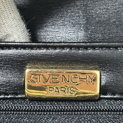 GIVENCHY Shoulder Bag Purse 4G Leather Black Authentic