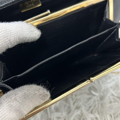GIVENCHY Shoulder Bag Purse 4G Leather Black Authentic