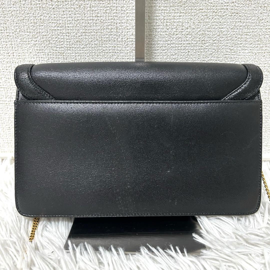 GIVENCHY Shoulder Bag Purse 4G Leather Black Authentic