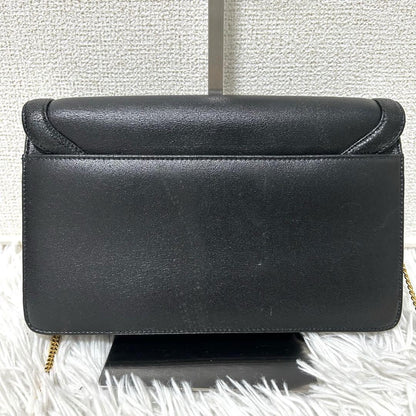 GIVENCHY Shoulder Bag Purse 4G Leather Black Authentic