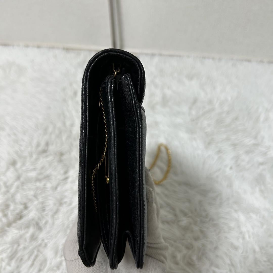 GIVENCHY Shoulder Bag Purse 4G Leather Black Authentic