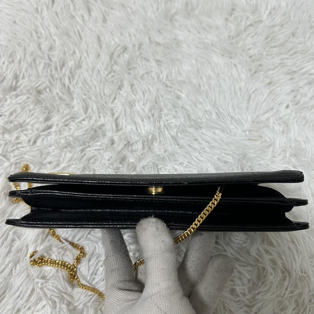 GIVENCHY Shoulder Bag Purse 4G Leather Black Authentic