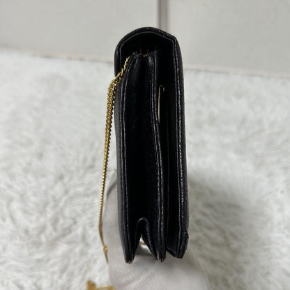 GIVENCHY Shoulder Bag Purse 4G Leather Black Authentic