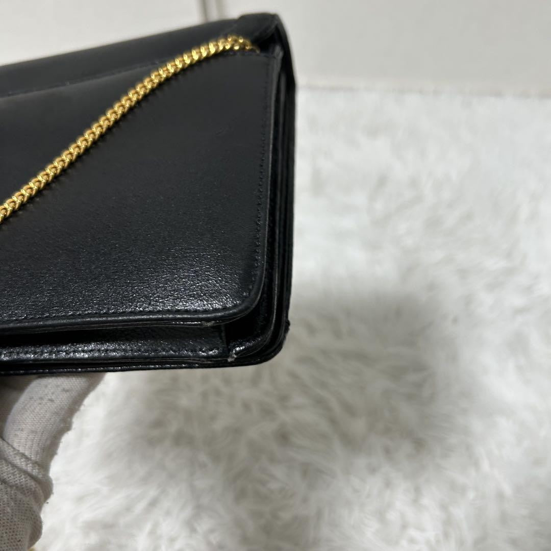 GIVENCHY Shoulder Bag Purse 4G Leather Black Authentic