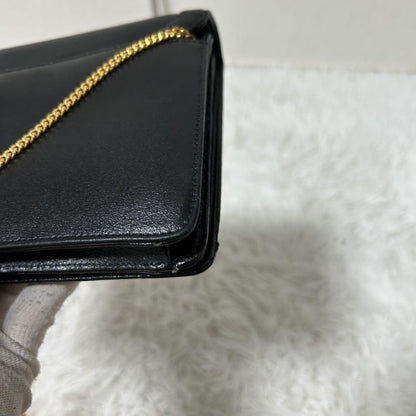 GIVENCHY Shoulder Bag Purse 4G Leather Black Authentic