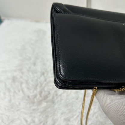 GIVENCHY Shoulder Bag Purse 4G Leather Black Authentic