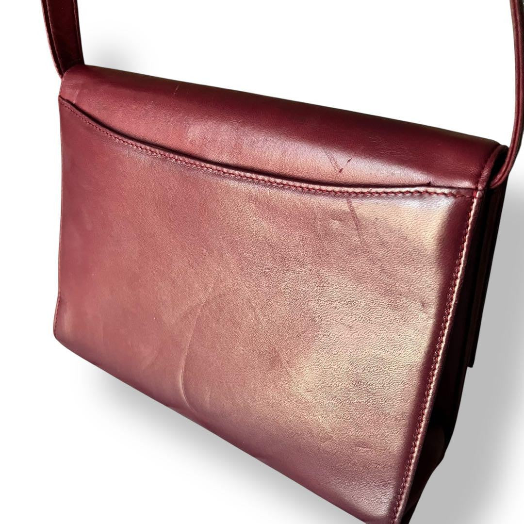 GIVENCHY Shoulder Bag Purse 4G Leather Red Authentic