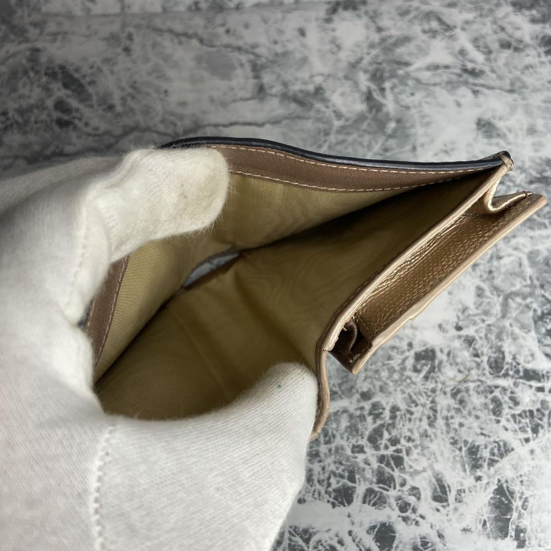 Christian Dior Tri-fold Wallet Compact Purse Saddle Authentic