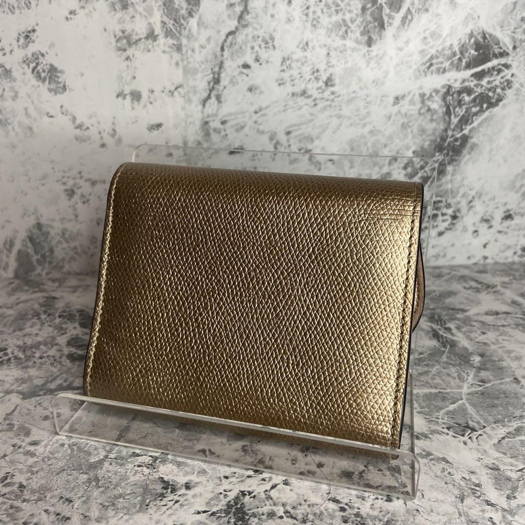 Christian Dior Tri-fold Wallet Compact Purse Saddle Authentic