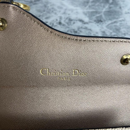 Christian Dior Tri-fold Wallet Compact Purse Saddle Authentic