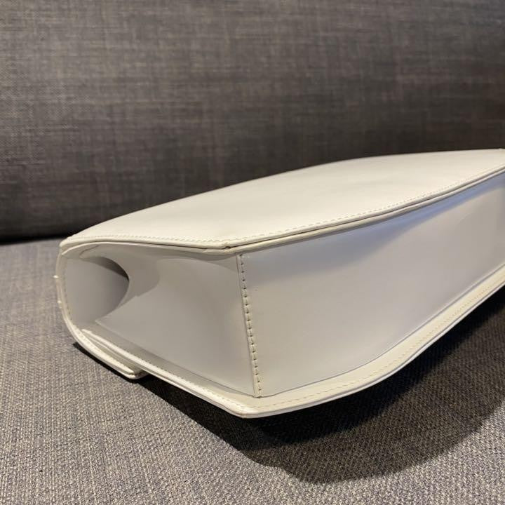 GIVENCHY Hand Bag Tote Purse Leather White Authentic