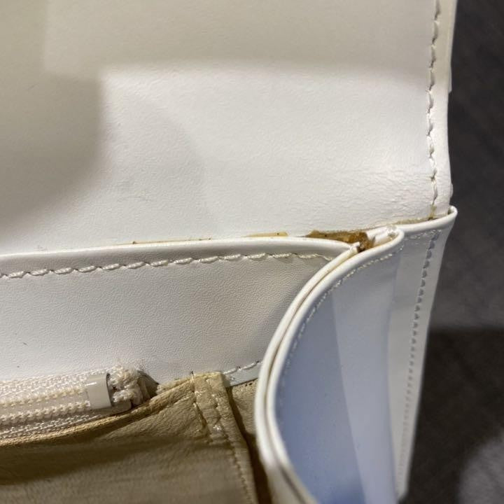 GIVENCHY Hand Bag Tote Purse Leather White Authentic