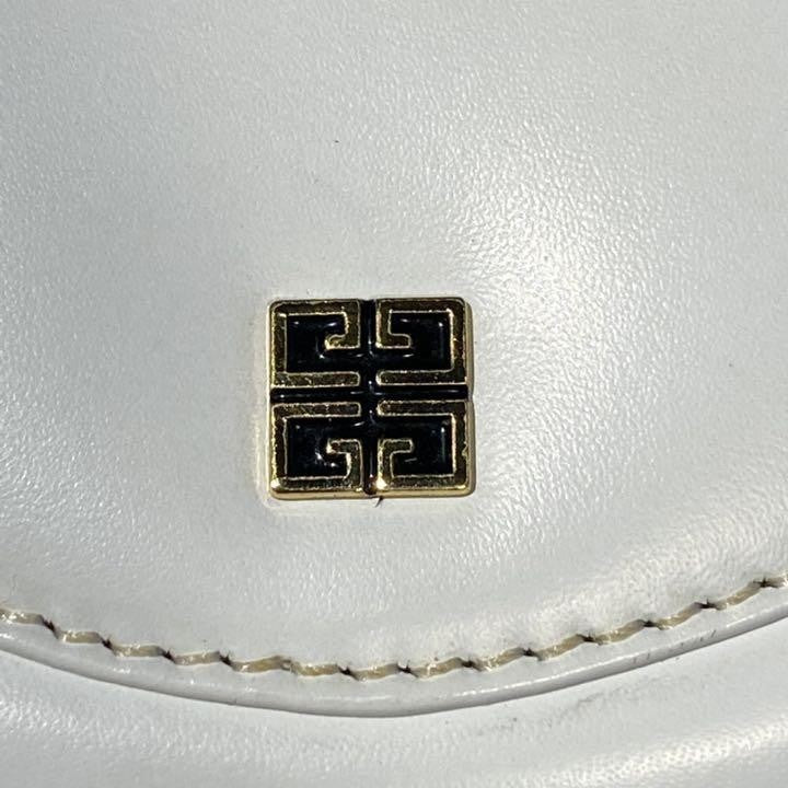 GIVENCHY Hand Bag Tote Purse Leather White Authentic