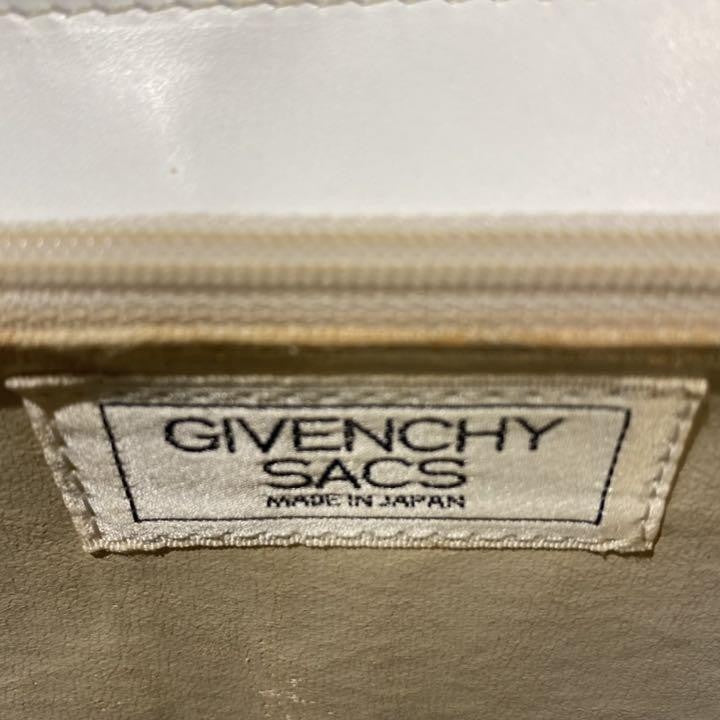 GIVENCHY Hand Bag Tote Purse Leather White Authentic