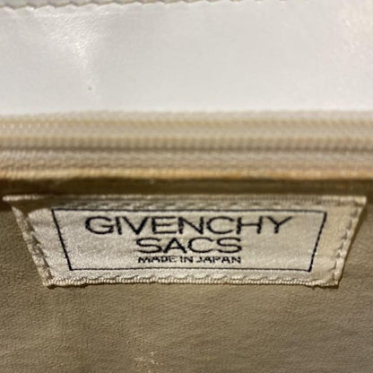 GIVENCHY Hand Bag Tote Purse Leather White Authentic