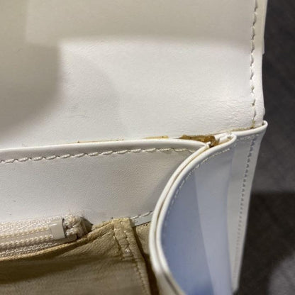 GIVENCHY Hand Bag Tote Purse Leather White Authentic