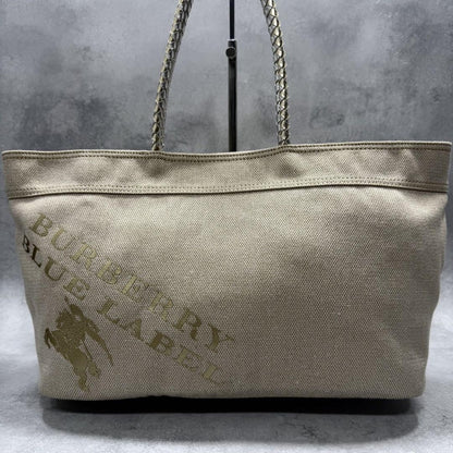 BURBERRY BLUE LABEL Purse Tote Bag shoulder bag Canvas Leather Unisex Auth