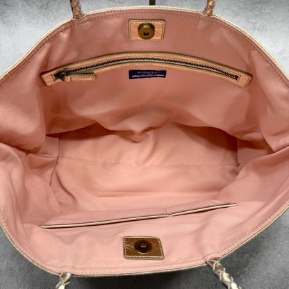 BURBERRY BLUE LABEL Purse Tote Bag shoulder bag Canvas Leather Unisex Auth