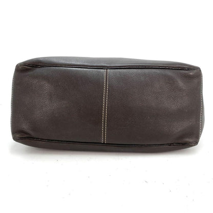 CELINE Hand Bag Tote Purse Boogie Leather Brown Authentic