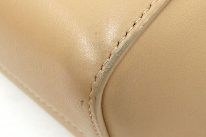 Chloe Hand Bag Tote Purse Leather Beige Authentic