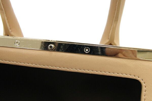 Chloe Hand Bag Tote Purse Leather Beige Authentic