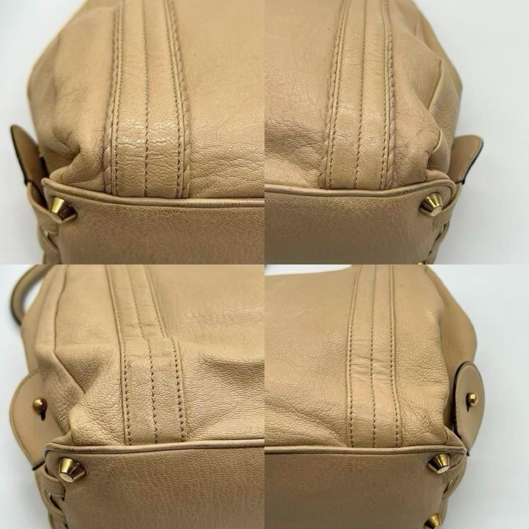 Chloe Hand Bag Tote Purse Leather Beige Authentic