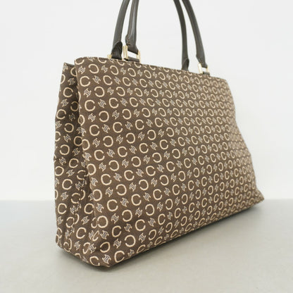 CELINE Hand Bag Tote Purse C Macadam Canvas Brown Authentic