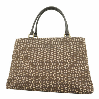 CELINE Hand Bag Tote Purse C Macadam Canvas Brown Authentic