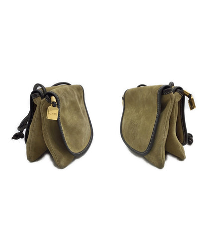 LOEWE Shoulder Bag Purse Anagram Beige Authentic