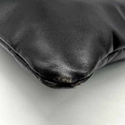 LOEWE Hand Bag Tote Purse Anagram Leather Black Authentic