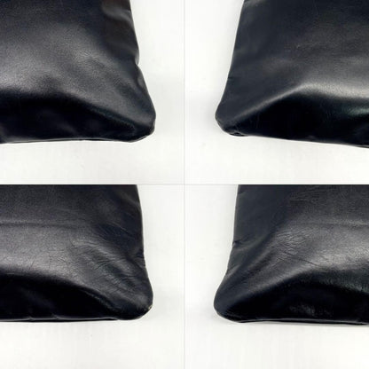 LOEWE Hand Bag Tote Purse Anagram Leather Black Authentic
