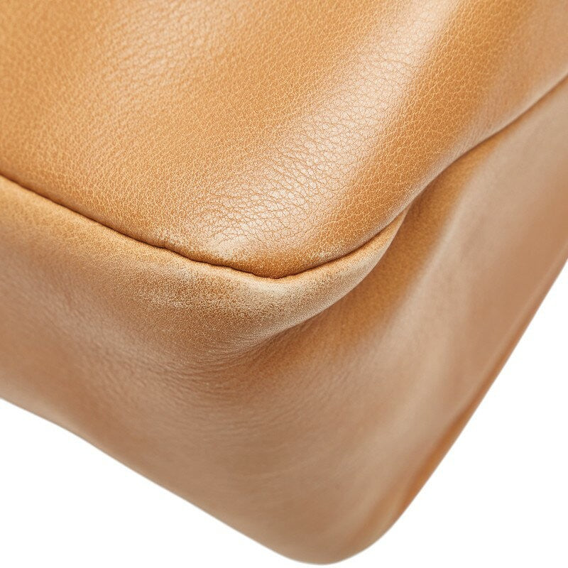Salvatore Ferragamo Shoulder Bag Purse Gancini Leather Brown Authentic