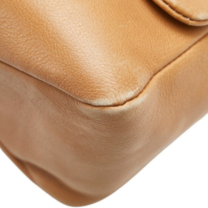 Salvatore Ferragamo Shoulder Bag Purse Gancini Leather Brown Authentic