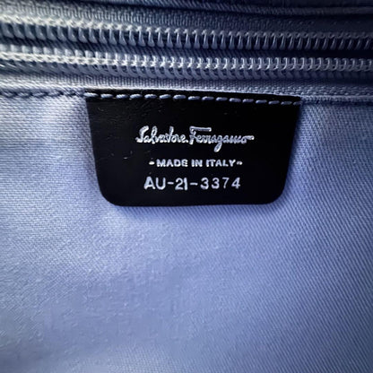 Salvatore Ferragamo Hand Shoulder Bag Tote Purse Leather Black Authentic