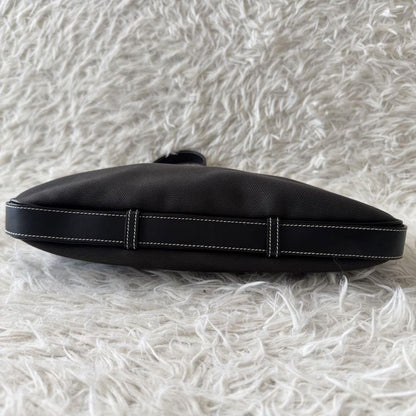 Salvatore Ferragamo Hand Shoulder Bag Tote Purse Leather Black Authentic