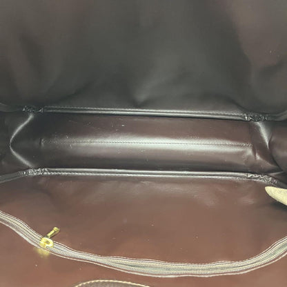 Longchamp Hand Bag Tote Purse Leather Brown Authentic
