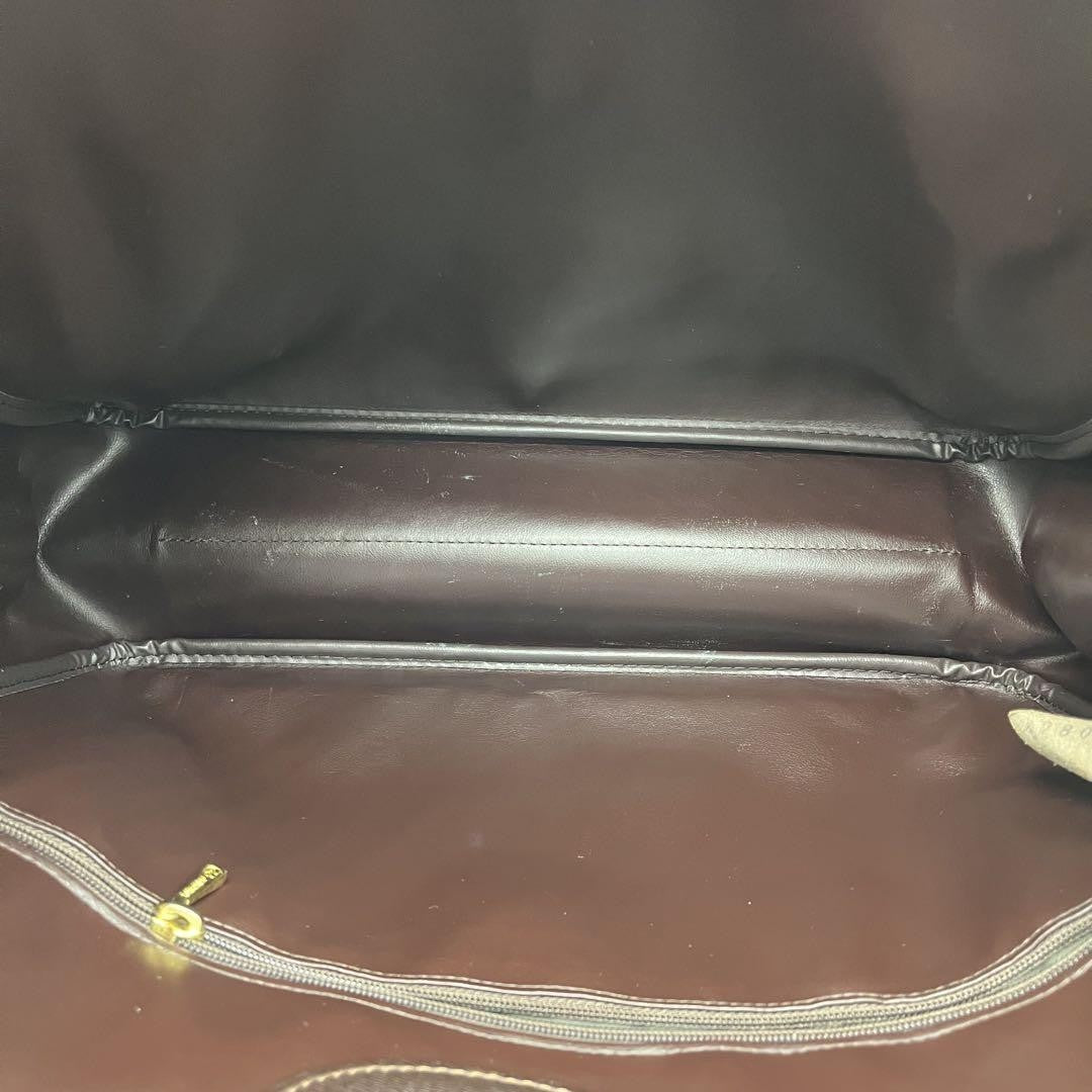 Longchamp Hand Bag Tote Purse Leather Brown Authentic