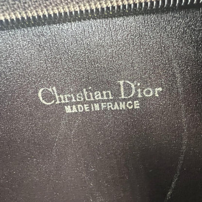 Christian Dior Shoulder Bag Purse Trotter Canvas Leather Brown Authentic