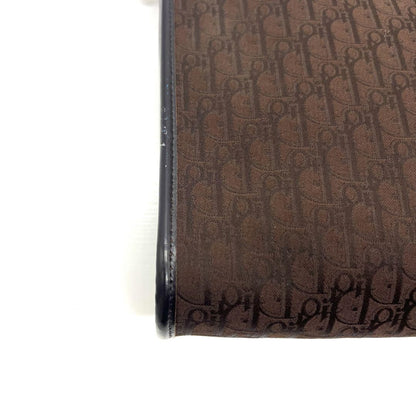 Christian Dior Shoulder Bag Purse Trotter Canvas Leather Brown Authentic