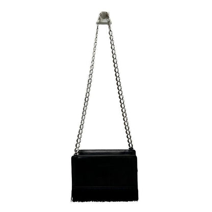 Christian Dior Shoulder Bag Purse Logo Leather Black Authentic