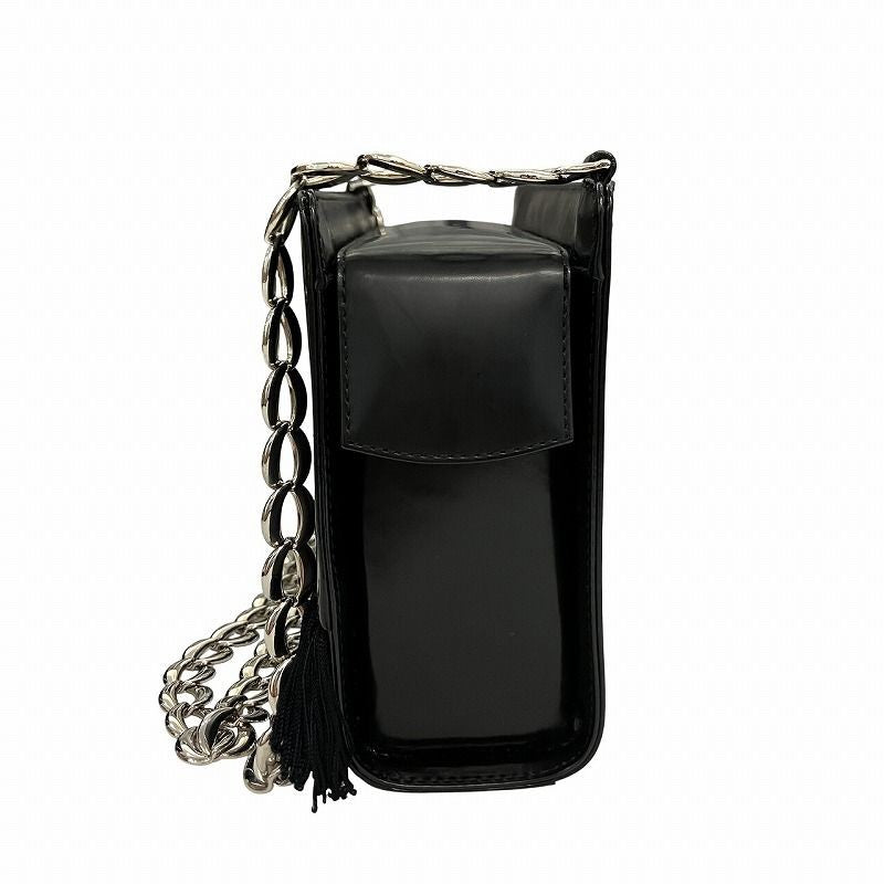 Christian Dior Shoulder Bag Purse Logo Leather Black Authentic