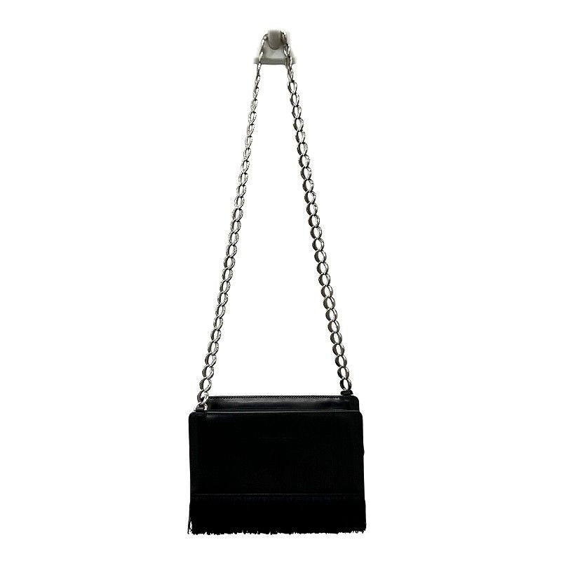 Christian Dior Shoulder Bag Purse Logo Leather Black Authentic