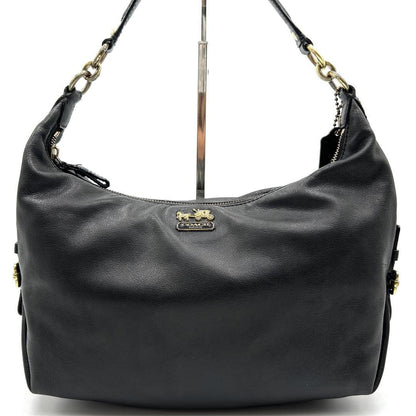 COACH Shoulder Bag Purse 2way Leather Black Authentic