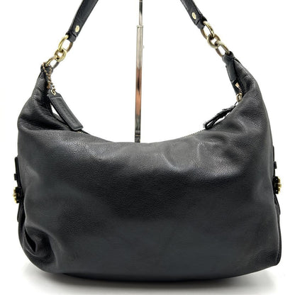 COACH Shoulder Bag Purse 2way Leather Black Authentic