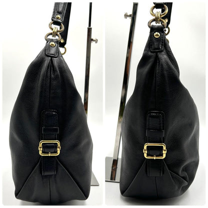 COACH Shoulder Bag Purse 2way Leather Black Authentic