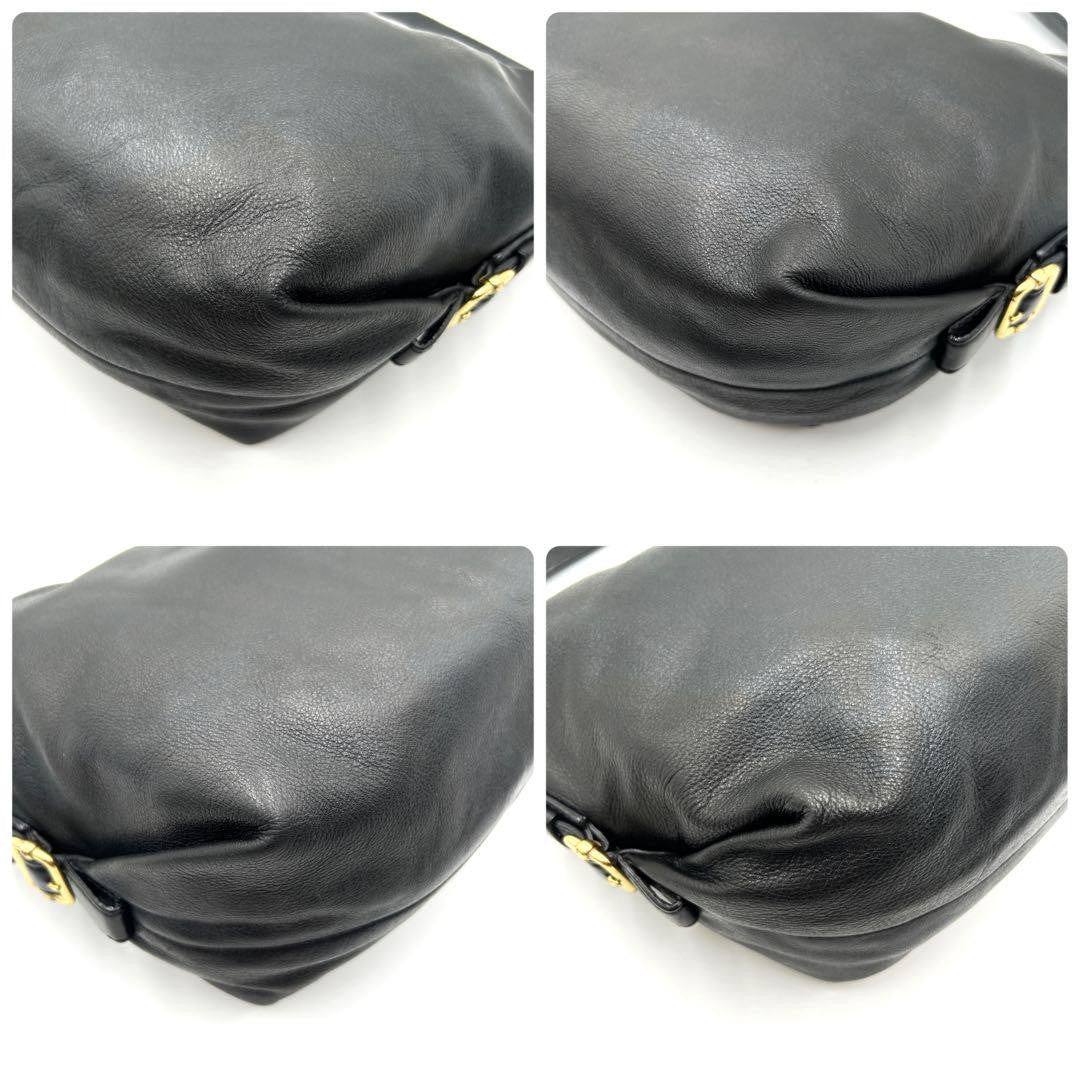 COACH Shoulder Bag Purse 2way Leather Black Authentic